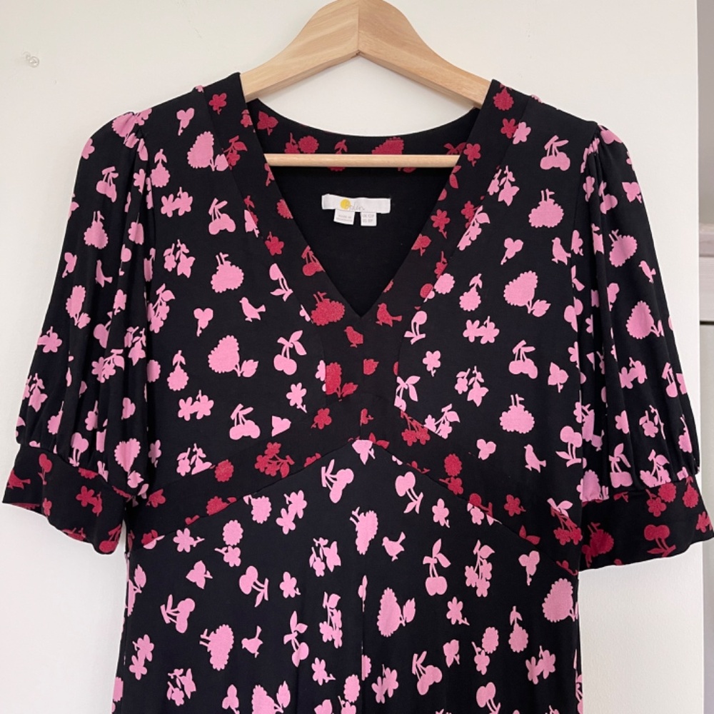 BODEN Eva Jersey Floral Print Midi Dress. Size: 8P - Picture 6 of 8